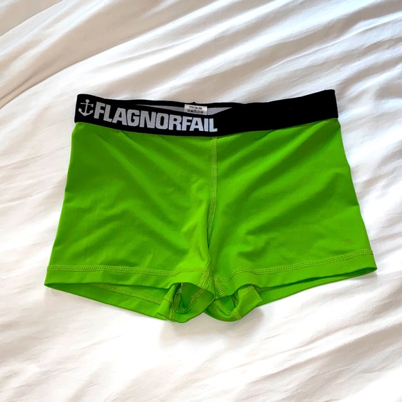 flag nor fail | women’s shorts | lime gree… - Picture 1 of 3